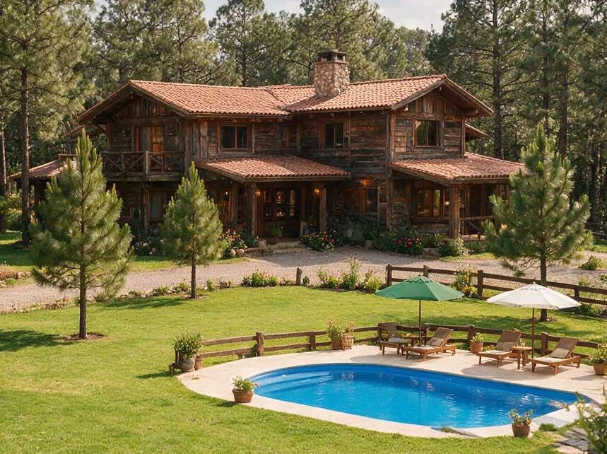 Casa grande con jardín y alberca